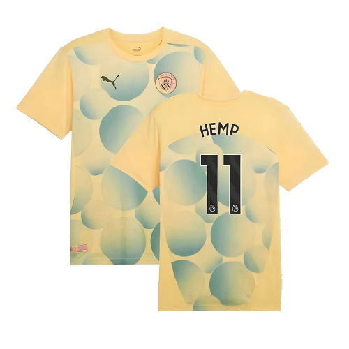 2024-2025 Man City Prematch SS Shirt (Flaxen) - Kids (Hemp 11)