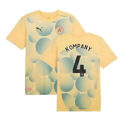 2024-2025 Man City Prematch SS Shirt (Flaxen) - Kids (Kompany 4)