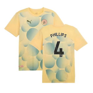 2024-2025 Man City Prematch SS Shirt (Flaxen) - Kids (Phillips 4)