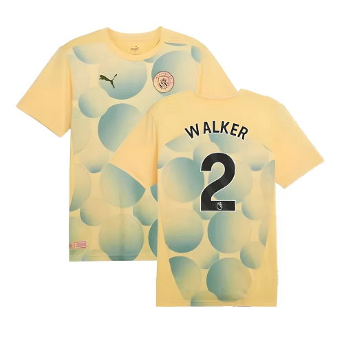 2024-2025 Man City Prematch SS Shirt (Flaxen) - Kids (Walker 2)