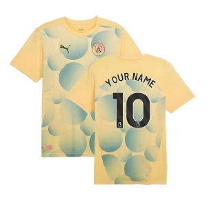 2024-2025 Man City Prematch SS Shirt (Flaxen) - Kids