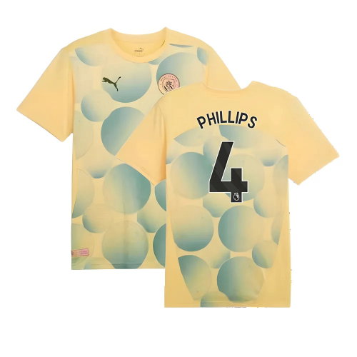 2024-2025 Man City Prematch SS Shirt (Flaxen) (Phillips 4)