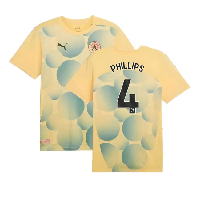 2024-2025 Man City Prematch SS Shirt (Flaxen) (Phillips 4)