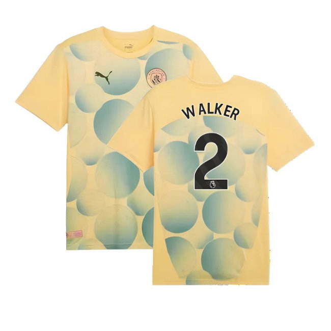 2024-2025 Man City Prematch SS Shirt (Flaxen) (Walker 2)