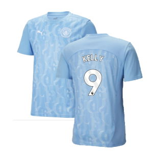 2024-2025 Man City Prematch SS Shirt (Light Blue) (Kelly 9)