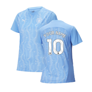 2024-2025 Man City Prematch SS Shirt (Light Blue) - Womens