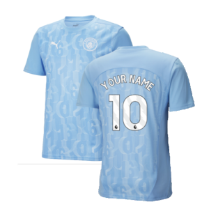 2024-2025 Man City Prematch SS Shirt (Light Blue)