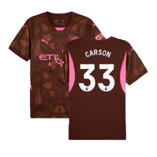 2024-2025 Man City Third Goalkeeper Shirt (Espresso Brown) (Carson 33)
