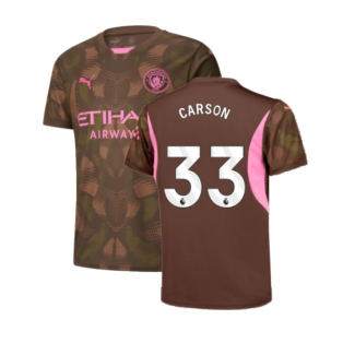2024-2025 Man City Third Goalkeeper Shirt (Espresso Brown) - Kids (Carson 33)