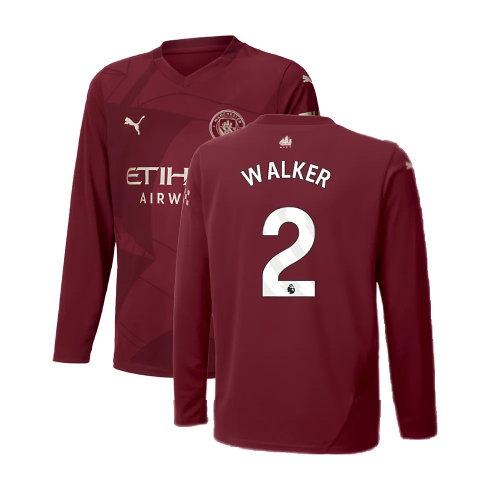 2024-2025 Man City Third Long Sleeve Shirt (Kids) (Walker 2)