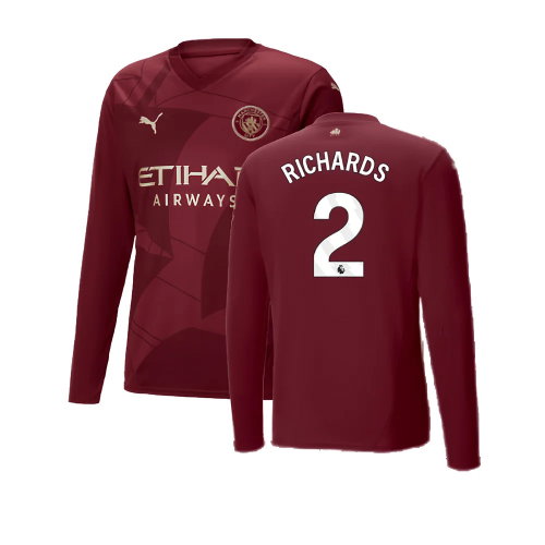 2024-2025 Man City Third Long Sleeve Shirt (Richards 2)