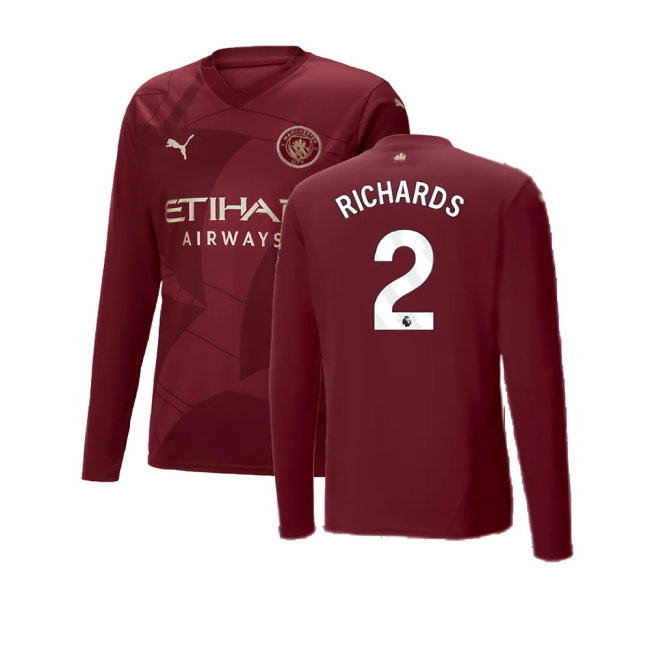 2024-2025 Man City Third Long Sleeve Shirt (Richards 2)