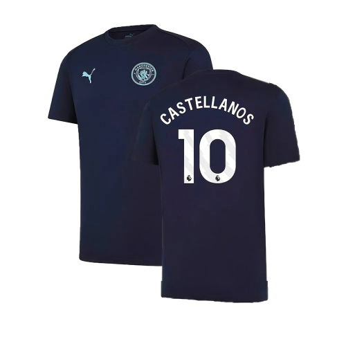 2024-2025 Man City Training Shirt (Inky Blue) - Kids (Castellanos 10)