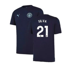 2024-2025 Man City Training Shirt (Inky Blue) - Kids (Silva 21)