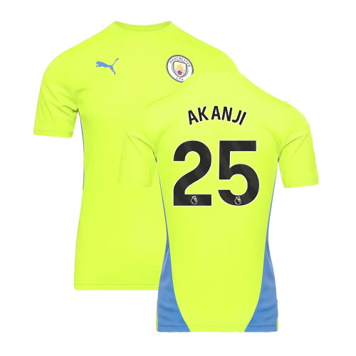2024-2025 Man City Training Shirt (Yellow Glow) (Akanji 25)