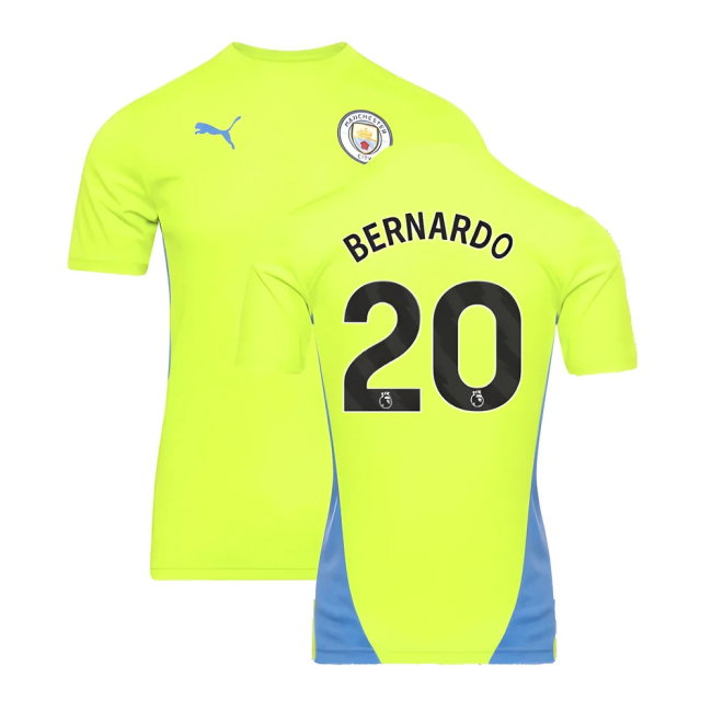 2024-2025 Man City Training Shirt (Yellow Glow) (Bernardo 20)