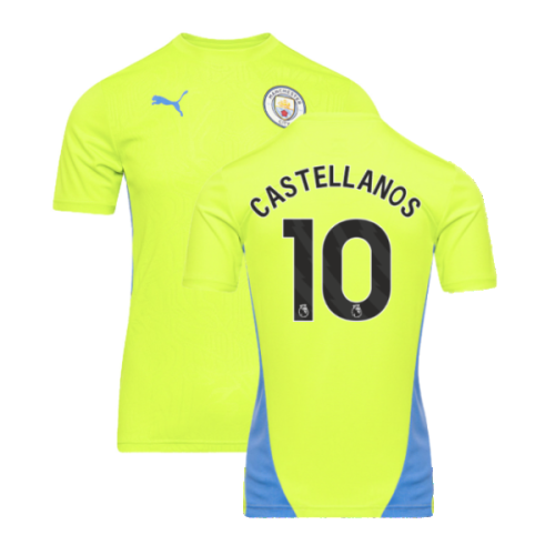 2024-2025 Man City Training Shirt (Yellow Glow) (Castellanos 10)