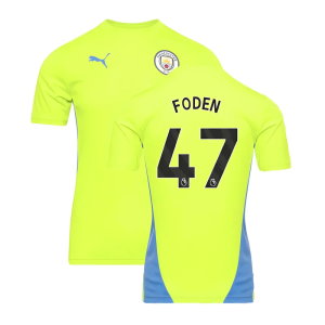 2024-2025 Man City Training Shirt (Yellow Glow) (Foden 47)