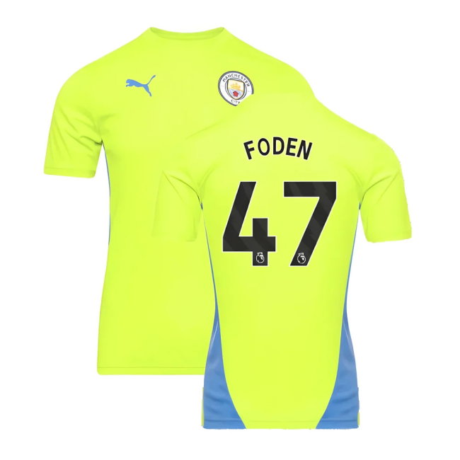 2024-2025 Man City Training Shirt (Yellow Glow) (Foden 47)