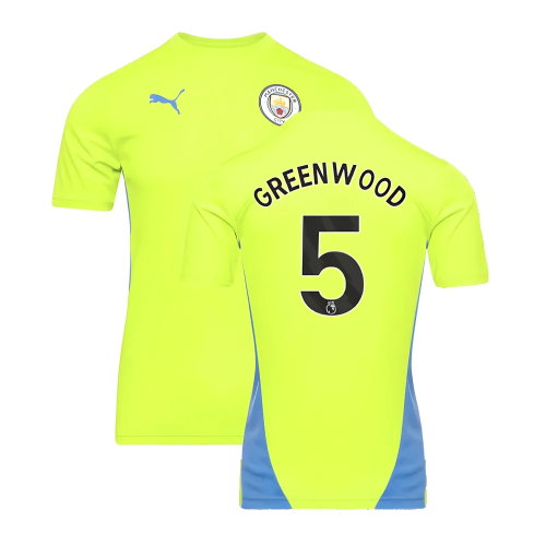 2024-2025 Man City Training Shirt (Yellow Glow) (Greenwood 5)