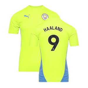 2024-2025 Man City Training Shirt (Yellow Glow) (Haaland 9)