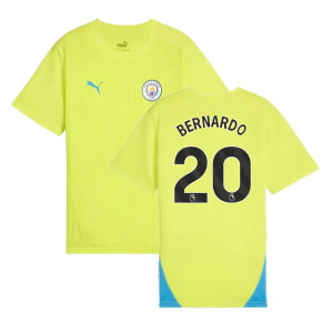2024-2025 Man City Training Shirt (Yellow Glow) - Kids (Bernardo 20)