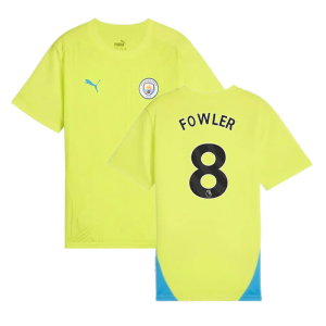 2024-2025 Man City Training Shirt (Yellow Glow) - Kids (Fowler 8)