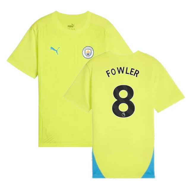 2024-2025 Man City Training Shirt (Yellow Glow) - Kids (Fowler 8)