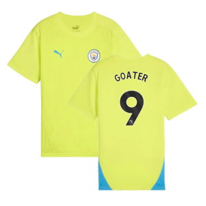 2024-2025 Man City Training Shirt (Yellow Glow) - Kids (Goater 9)