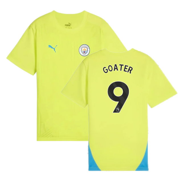 2024-2025 Man City Training Shirt (Yellow Glow) - Kids (Goater 9)