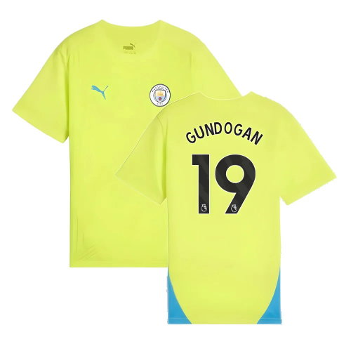 2024-2025 Man City Training Shirt (Yellow Glow) - Kids (Gundogan 19)