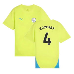 2024-2025 Man City Training Shirt (Yellow Glow) - Kids (Kompany 4)