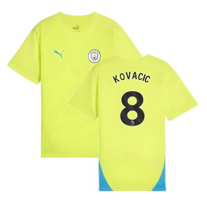 2024-2025 Man City Training Shirt (Yellow Glow) - Kids (Kovacic 8)