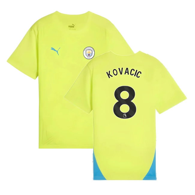 2024-2025 Man City Training Shirt (Yellow Glow) - Kids (Kovacic 8)