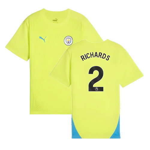 2024-2025 Man City Training Shirt (Yellow Glow) - Kids (Richards 2)