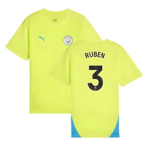 2024-2025 Man City Training Shirt (Yellow Glow) - Kids (Ruben 3)