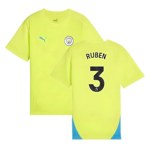 2024-2025 Man City Training Shirt (Yellow Glow) - Kids (Ruben 3)