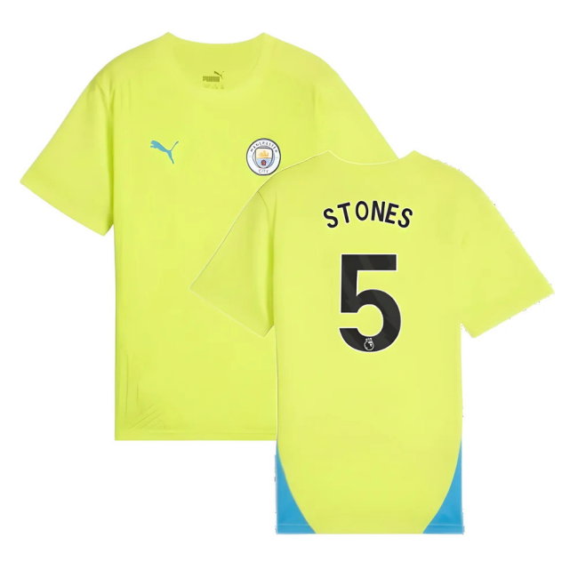 2024-2025 Man City Training Shirt (Yellow Glow) - Kids (Stones 5)