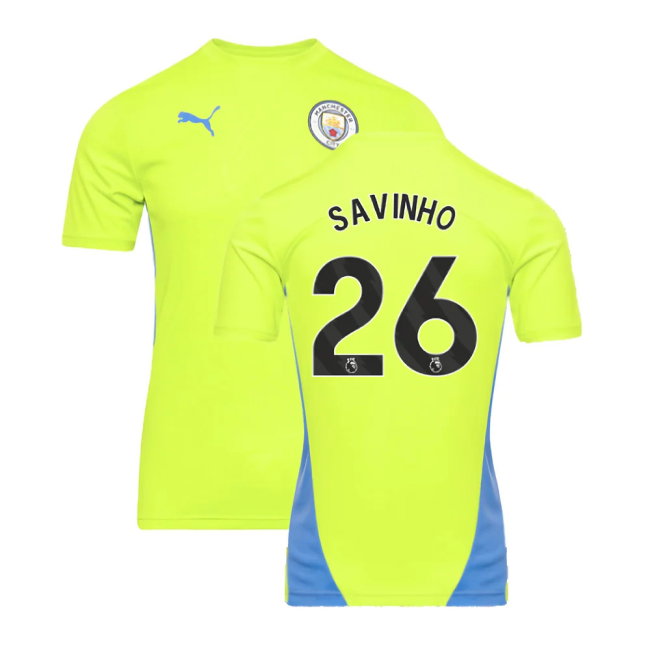 2024-2025 Man City Training Shirt (Yellow Glow) (Savinho 26)