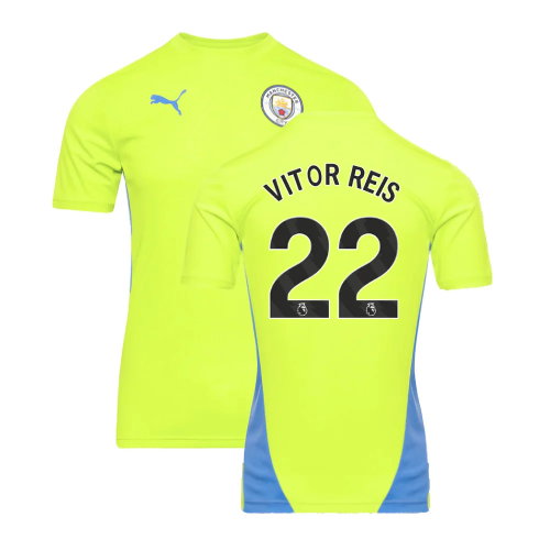 2024-2025 Man City Training Shirt (Yellow Glow) (Vitor Reis 22)