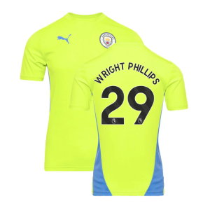 2024-2025 Man City Training Shirt (Yellow Glow) (Wright Phillips 29)