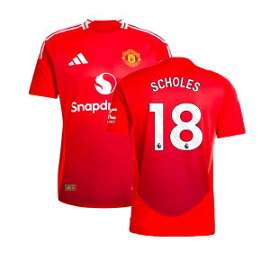 2024-2025 Man Utd Authentic Home Shirt (Scholes 18)