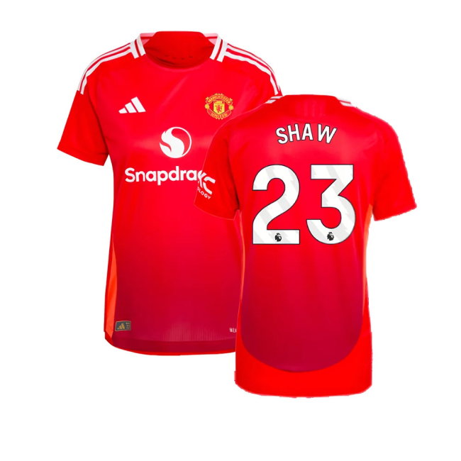 2024-2025 Man Utd Authentic Home Shirt (Womens) (Shaw 23)
