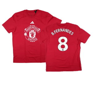 2024-2025 Man Utd DNA Graphic Tee (Red) (B.Fernandes 8)
