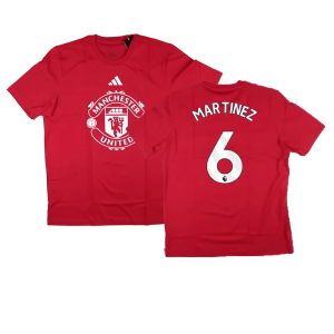 2024-2025 Man Utd DNA Graphic Tee (Red) (Martinez 6)
