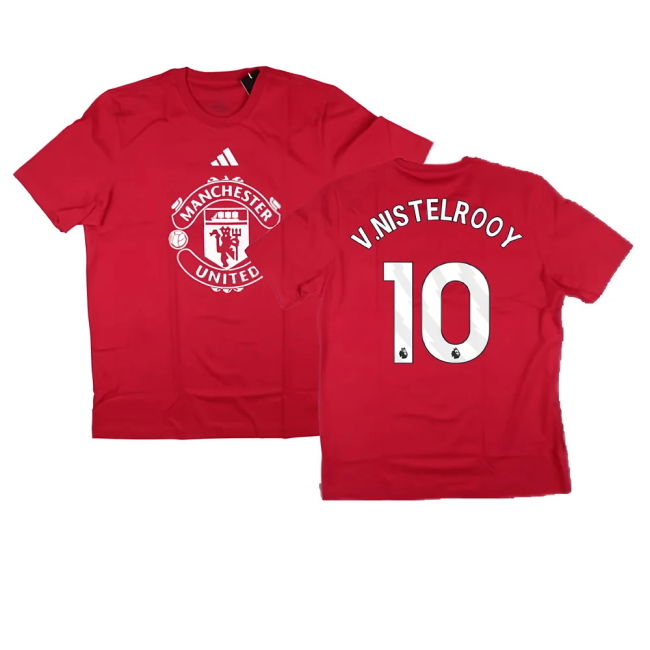 2024-2025 Man Utd DNA Graphic Tee (Red) (V.Nistelrooy 10)