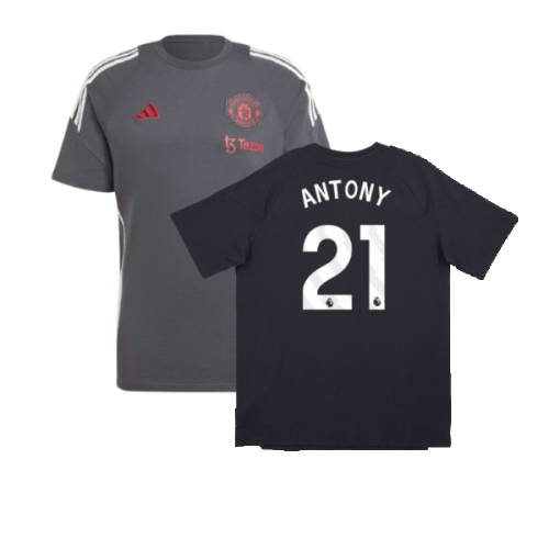 2024-2025 Man Utd EU Training Tee (Carbon) (Antony 21)