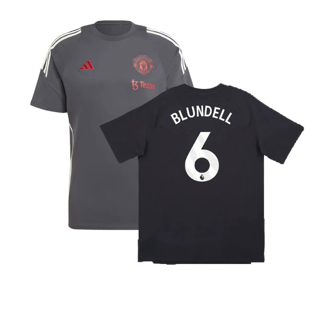 2024-2025 Man Utd EU Training Tee (Carbon) (Blundell 6)