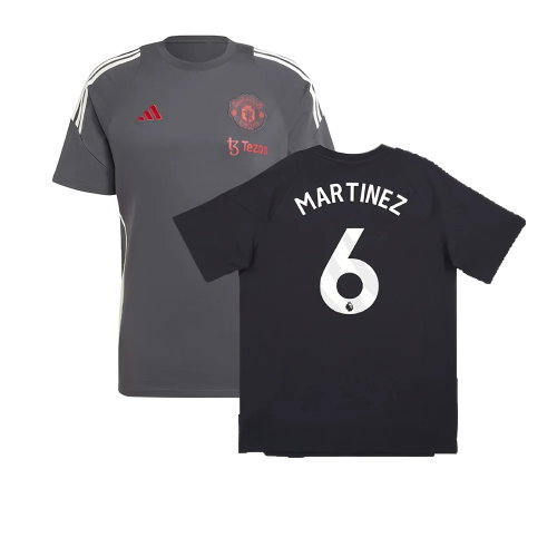 2024-2025 Man Utd EU Training Tee (Carbon) (Martinez 6)