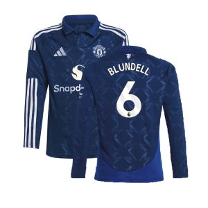 2024-2025 Man Utd Long Sleeve Away Shirt (Kids) (Blundell 6)